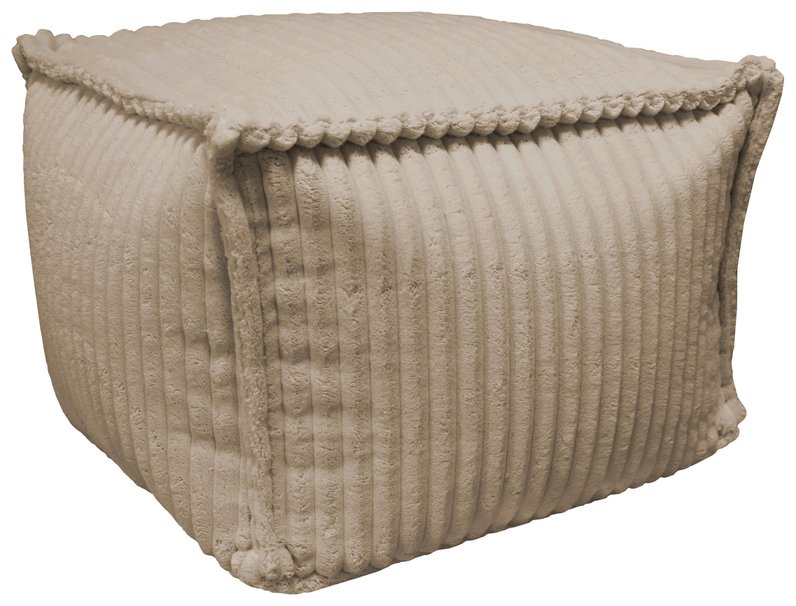 POUF in Textil Taupe  - Taupe, Design, Textil (70/70/40cm) - Ambia Home
