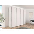 SCHWEBETÜRENSCHRANK 271/235/68 cm 4-türig Weiß  - Chromfarben/Weiß, Design, Holzwerkstoff/Metall (271/235/68cm) - Novel