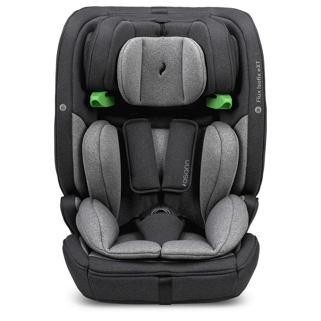 Thumbnail - Osann Kinderautositz Flux Isofix eXT, Grau, Schwarz, Textil, Füllung: Polyester, 44x61.5x47 cm, ECE R 129 i-Size, 5-Punk...
