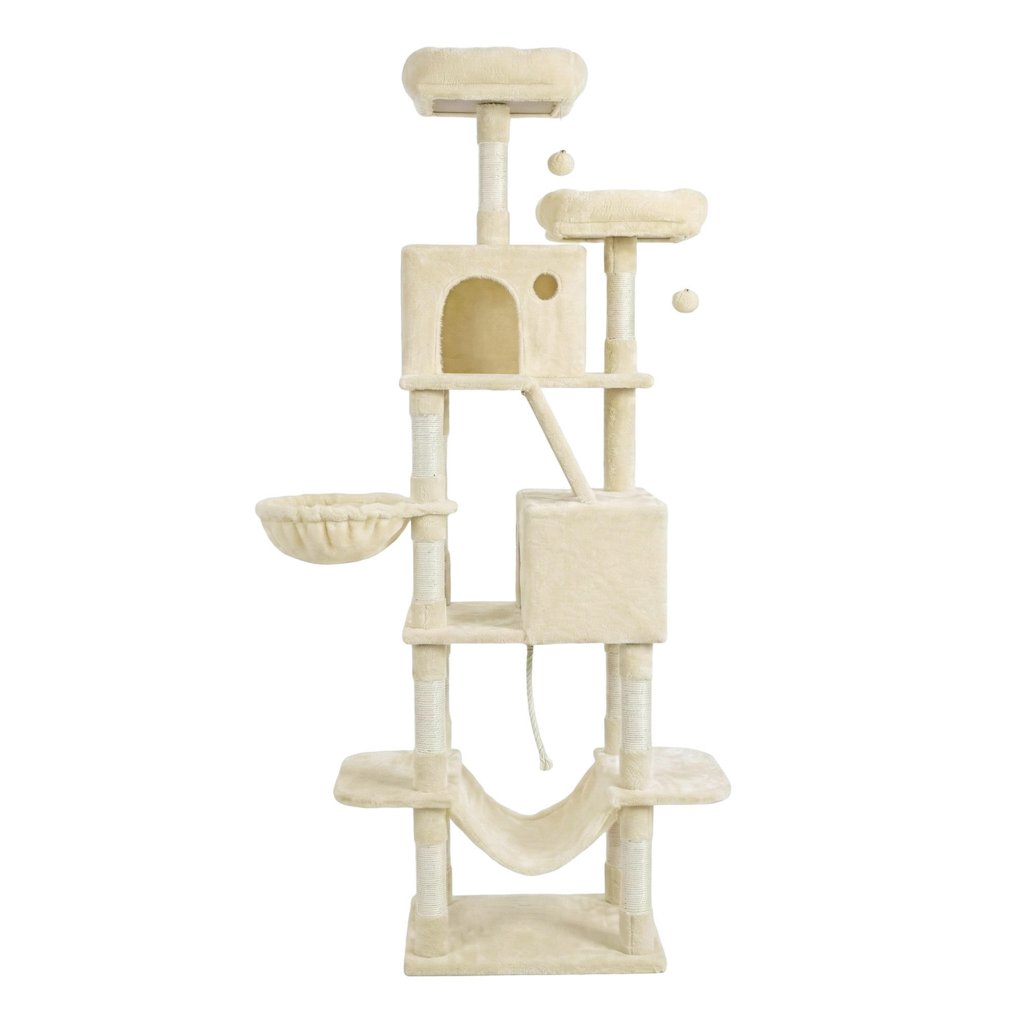 KRATZBAUM - Beige, Trend, Papier/Holzwerkstoff (111/206/58,5cm) - Boxxx