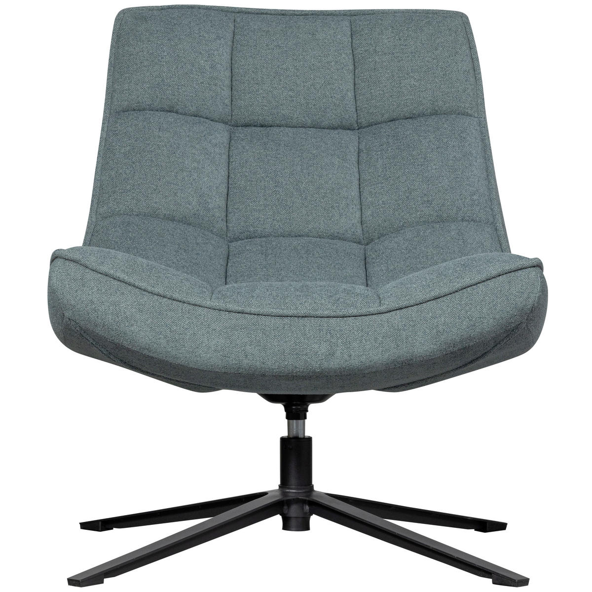 SESSEL in Webstoff Blau  - Blau/Schwarz, Design, Textil/Metall (74/84/86cm) - Livetastic