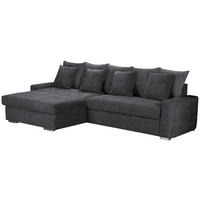 ECKSOFA SALVADOR Dunkelgrau Mikrofaser  - Wengefarben/Dunkelgrau, MODERN, Holz/Textil (164/293cm) - MID.YOU