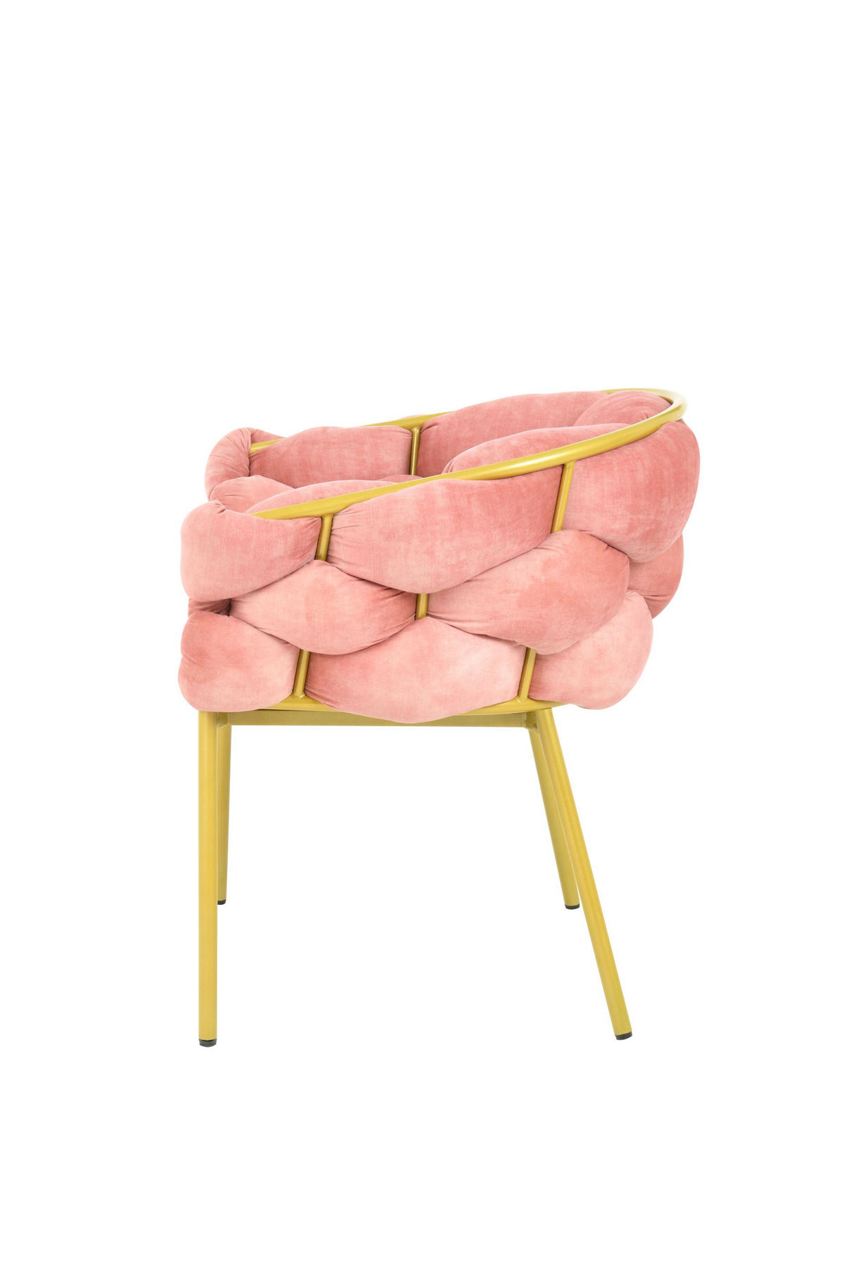 STOLICA  pink  drvo, metal, tekstil      - pink/žuta, Moderno, drvo/metal (73/74.5/60cm)