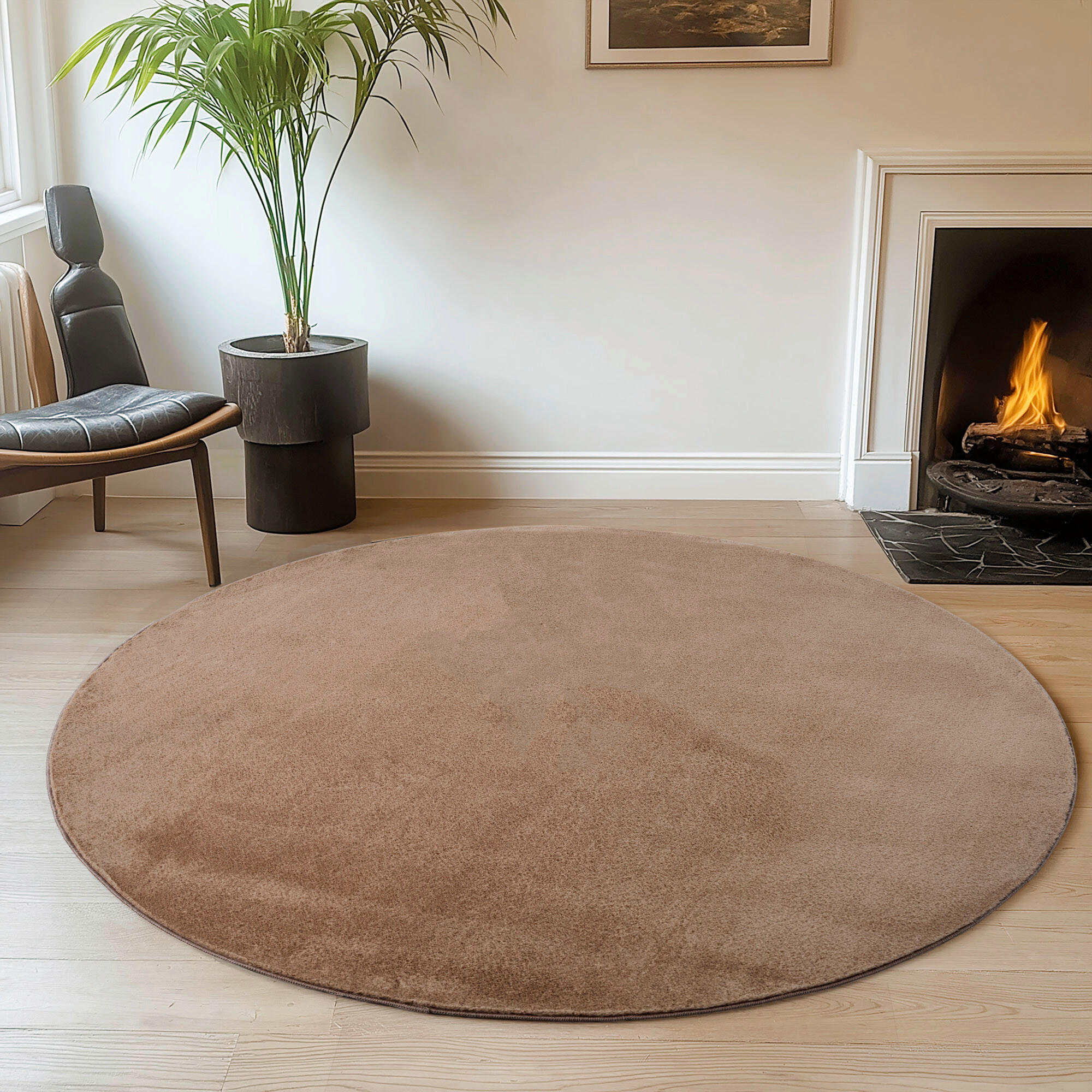 WEBTEPPICH 120 cm Joy Mokka  - Mokka, Design, Textil (120cm)
