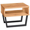 NACHTKÄSTCHEN in massiv Buche Buchefarben  - Anthrazit/Buchefarben, Design, Holz/Metall (48/36/38cm) - Hasena