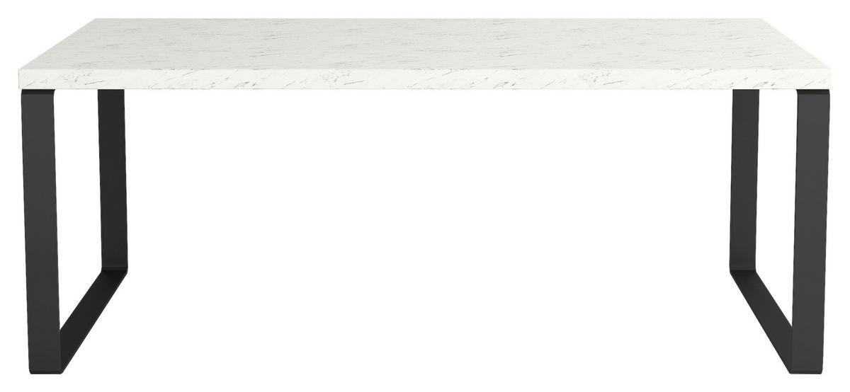 SOFFBORD i metall, trämaterial 100/60/38 cm  - vit/svart, Trend, metall/trämaterial (100/60/38cm) - Stylife