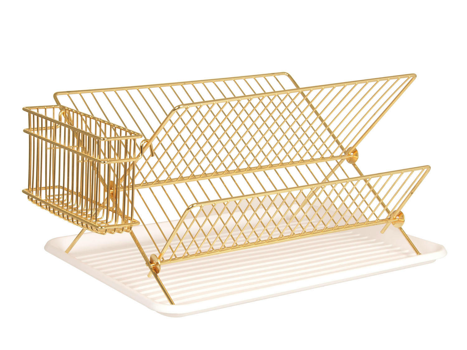 GESCHIRRABTROPFKORB   - Goldfarben, Trend, Metall (24/30/37cm) - Present Time