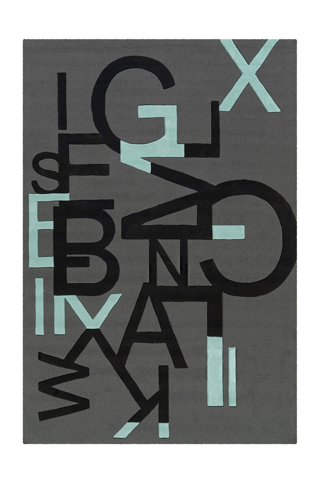 FLACHWEBETEPPICH  Wohnzimmer 140/200 cm Grau, Schwarz rechteckig  - Schwarz/Grau, Basics, Textil (140/200cm) - Kayoom