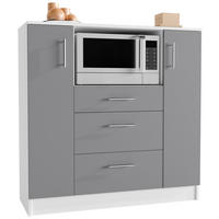 BUFFET 109/110/40 cm  in  - Weiss/Anthrazit, Design, Holzwerkstoff/Metall (109/110/40cm) - MID.YOU