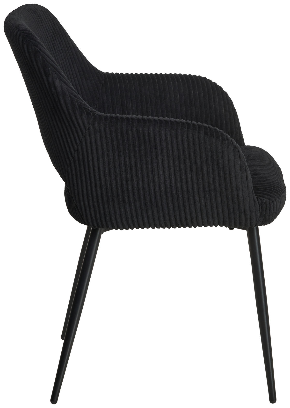 ARMLEHNSTUHL  in Eisen Cord  - Schwarz, KONVENTIONELL, Holz/Textil (57/83.5/63cm) - MID.YOU