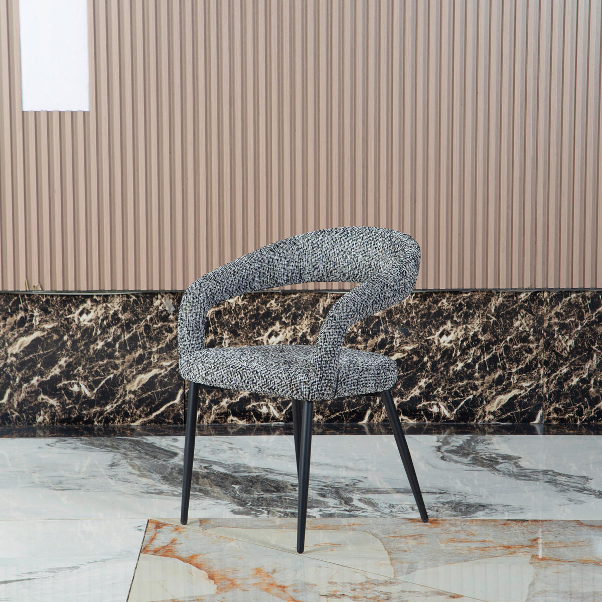 ARMLEHNSTUHL   - Schwarz, MODERN, Textil/Metall (59/79,5/60cm) - MID.YOU