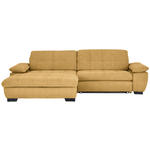 ECKSOFA in Webstoff Honig  180/265 cm  - Schwarz/Honig, Design, Textil/Metall (180/265cm) - Carryhome