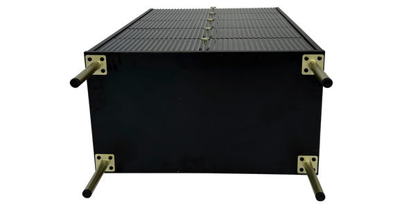 KOMMODE SNOW  in 70/121,6/40 cm  - Eichefarben/Goldfarben, Design, Holzwerkstoff/Metall (70/121,6/40cm) - Xora