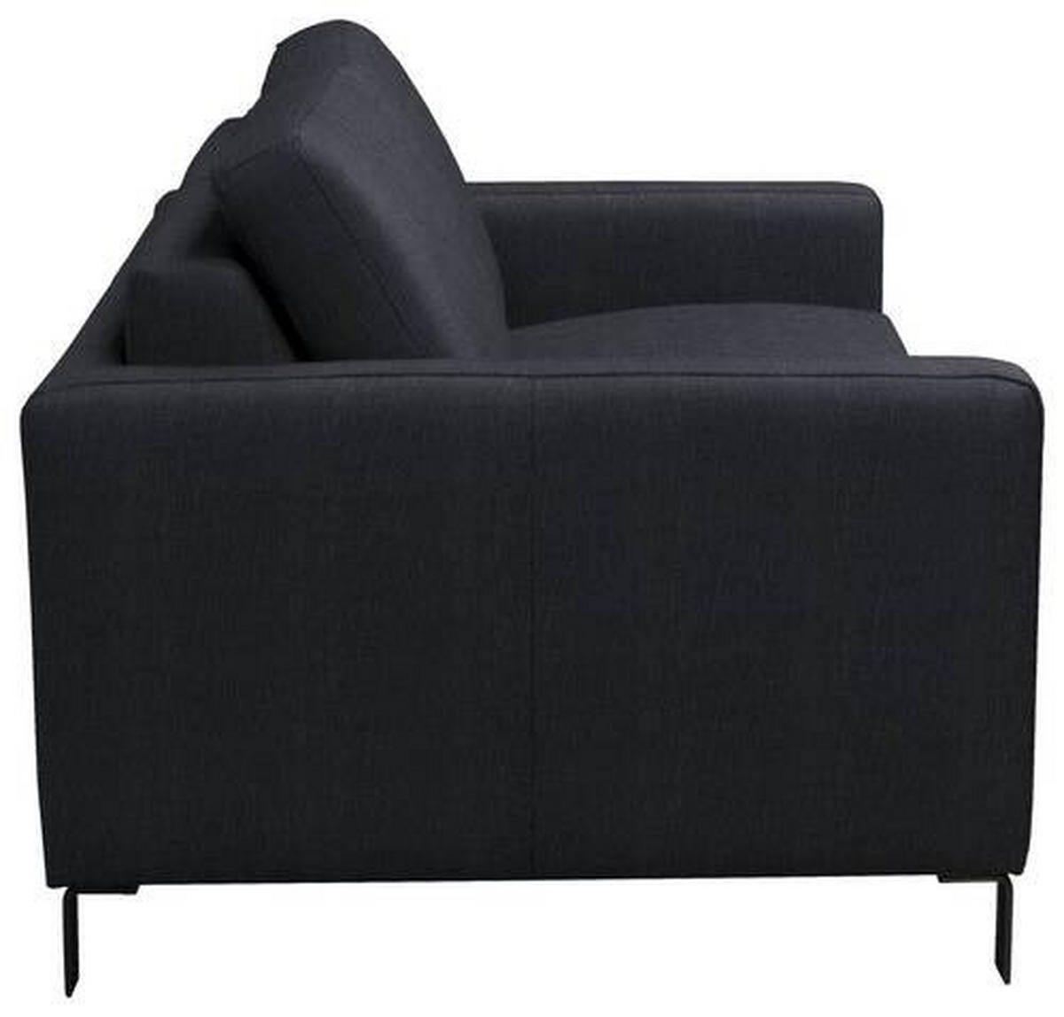 CANAPEA EXTENSIBILĂ textil, piele negru  - negru, Konventionell, metal/textil (190/87/100cm) - Celina Home