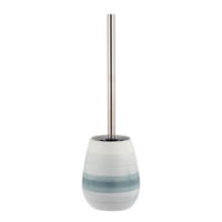 WC-BÜRSTENGARNITUR - Türkis/Chromfarben, KONVENTIONELL, Keramik/Kunststoff (12/42/12cm) - Wenko