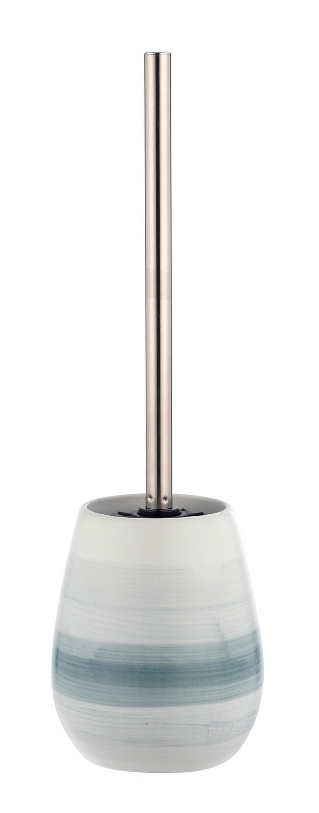 WC-BÜRSTENGARNITUR - Türkis/Chromfarben, KONVENTIONELL, Keramik/Kunststoff (12/42/12cm) - Wenko