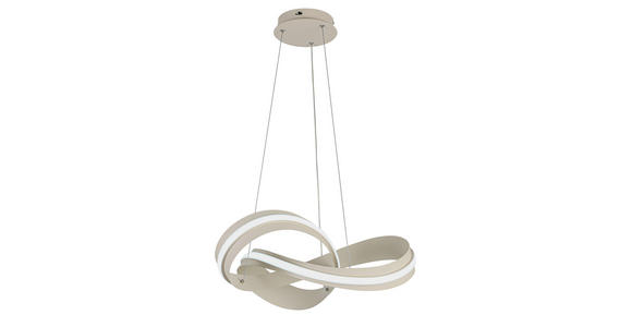 LED-HÄNGELEUCHTE 52/52/120 cm  - Sandfarben, Design, Kunststoff/Metall (52/52/120cm) - Novel