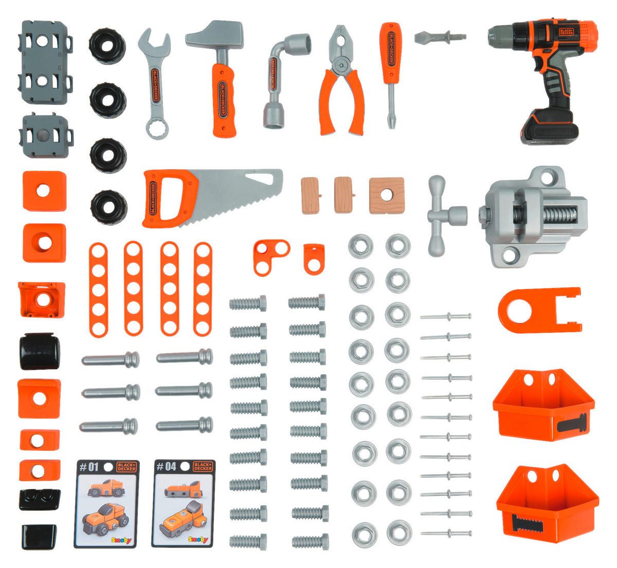 DĚTSKÁ KUTILSKÁ DÍLNA - vícebarevná, Basics, plast (58,5/16/75,3cm) - Black & Decker