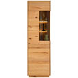 VITRINE  in furniert, massiv Wildkernbuche Kernbuche - Kernbuche, Natur, Glas/Holz (63/209/40cm) - Cantus