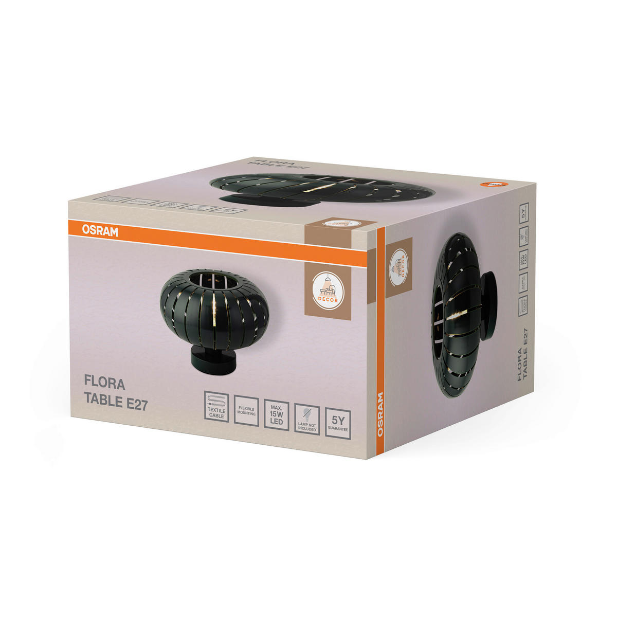 TISCHLEUCHTE 28/19,6 cm  - Grün, Design, Kunststoff/Metall (28/19,6cm) - Osram