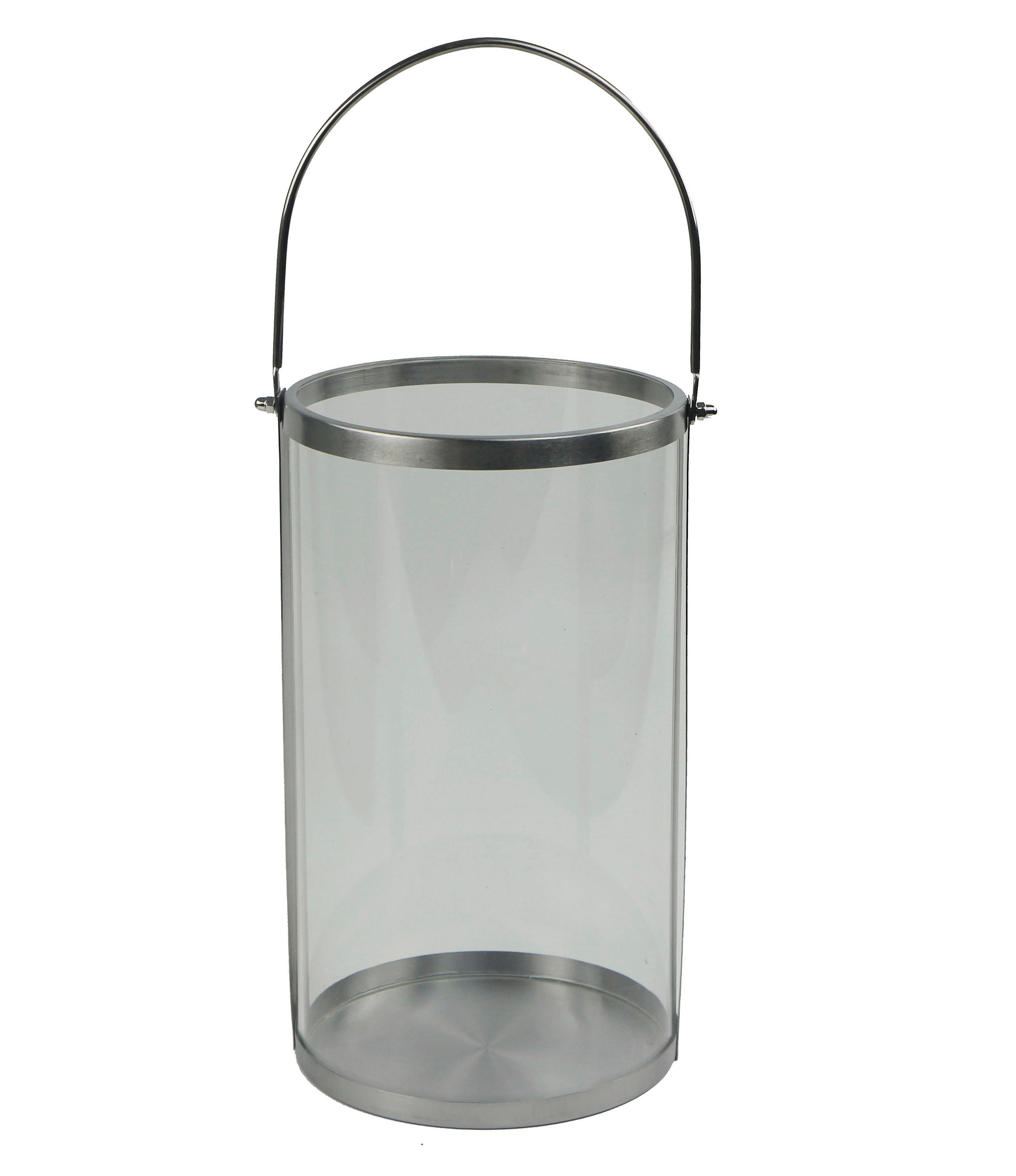 LATERNE - Klar/Edelstahlfarben, LIFESTYLE, Glas/Metall (18,5/28/16cm) - Ambia Home