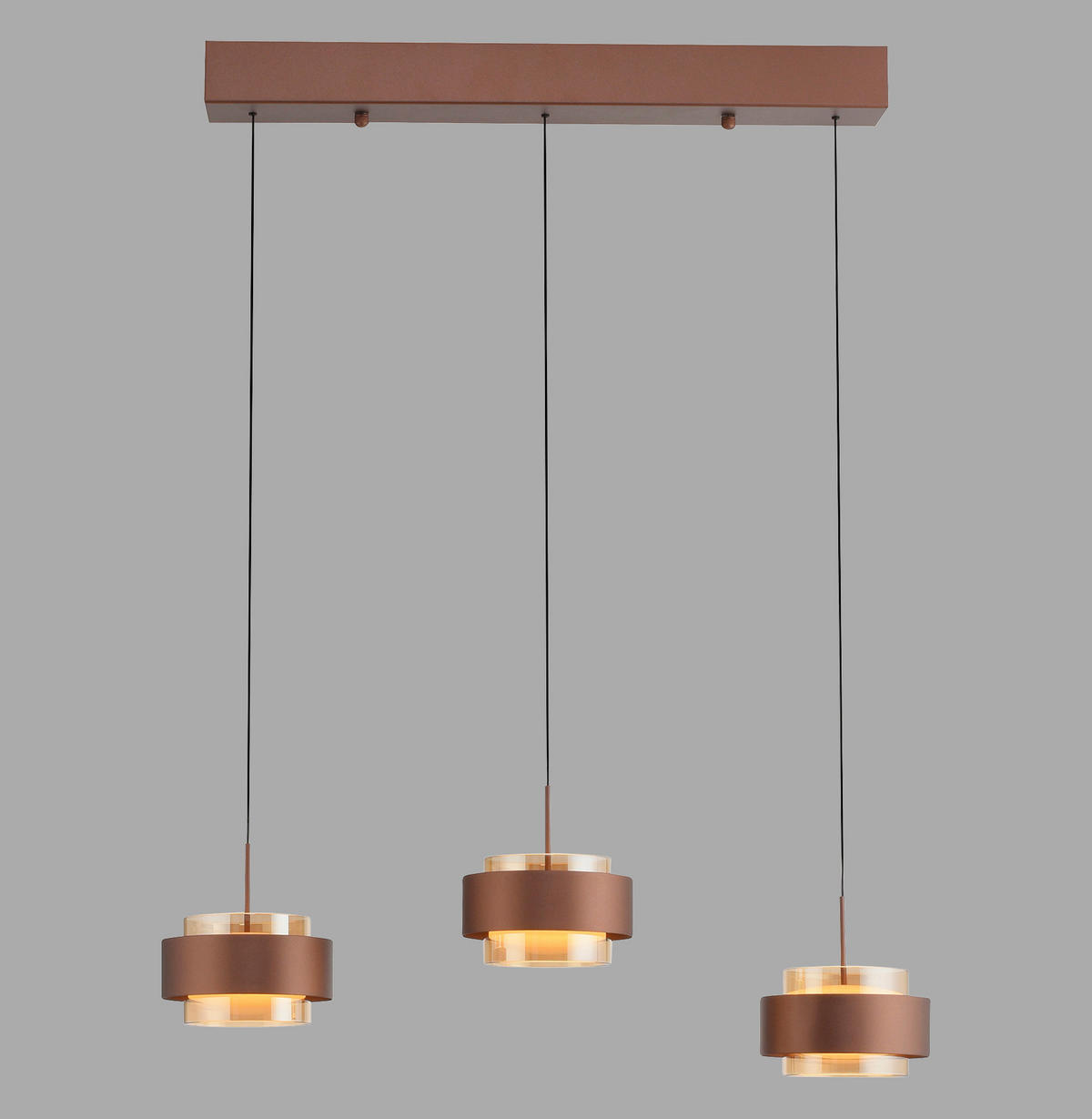 LED-HÄNGELEUCHTE 72/16/200 cm  - Kupferfarben, Design, Kunststoff/Metall (72/16/200cm)