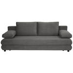 SCHLAFSOFA Taras  mit Stoffauswahl Cord Dunkelgrau  - Dunkelgrau/Schwarz, Design, Kunststoff/Textil (197/77/81cm) - Xora