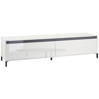 NÍZKA KOMODA, biela, biela s vysokým leskom, 200/50/40 cm - biela/biela s vysokým leskom, Design, kompozitné drevo/plast (200/50/40cm) - Xora