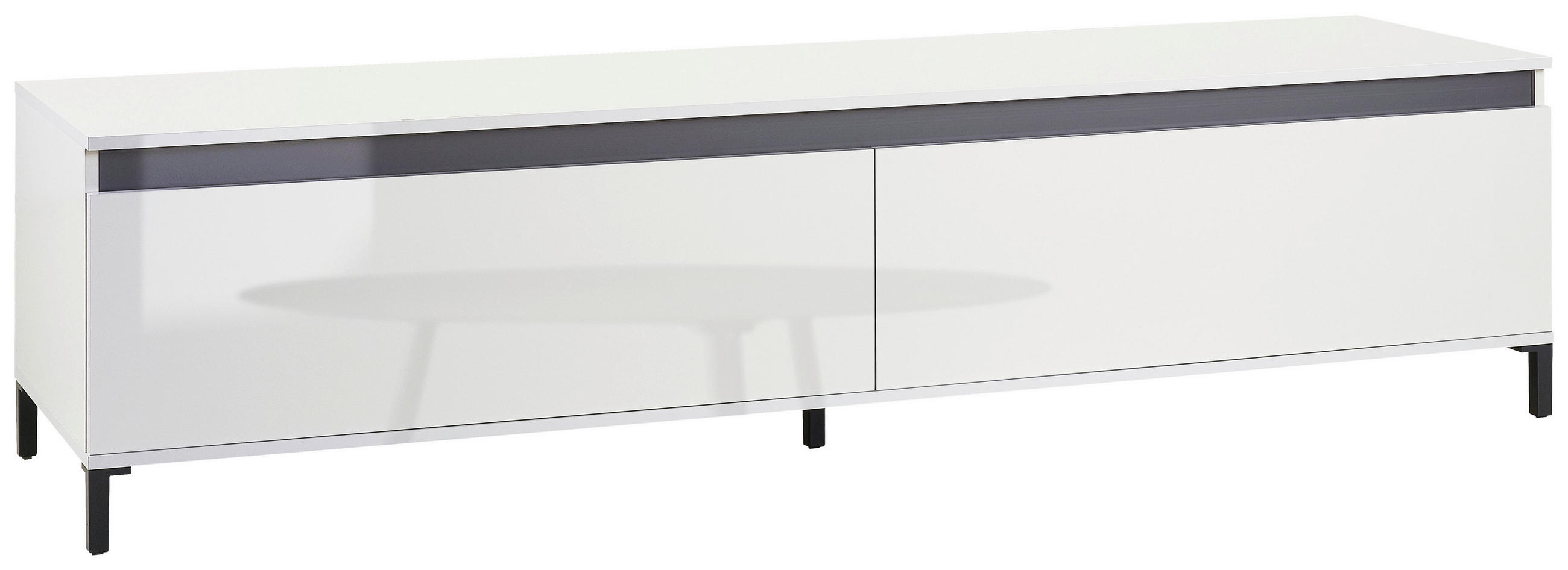 Xora NÍZKA KOMODA, biela, biela s vysokým leskom, 200/50/40 cm