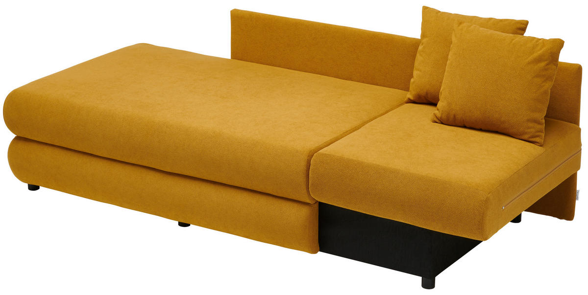 REKAMIÉ textil currysárga  - fekete/currysárga, Design, műanyag/textil (171/71-88/93cm) - Cantus