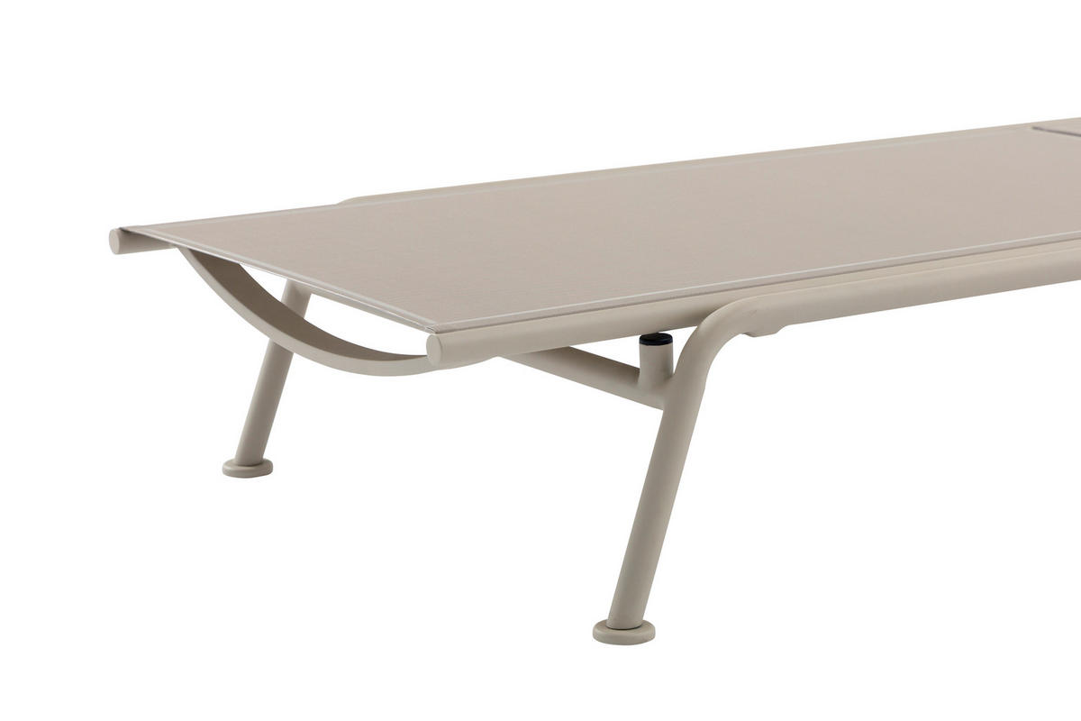 SONNENLIEGE 198/29/80 cm  - Taupe, Design, Textil/Metall (198/29/80cm) - Zebra 