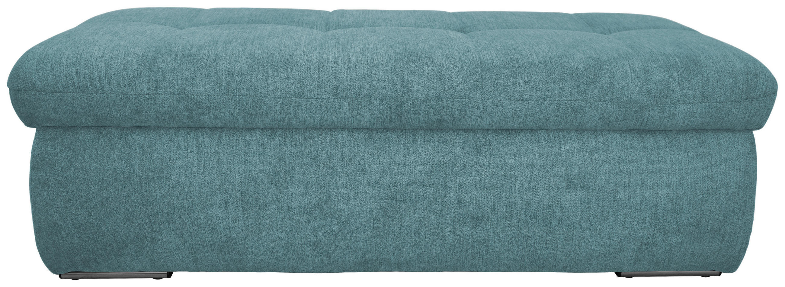 HOCKER Mikrofaser Petrol - Chromfarben/Petrol, KONVENTIONELL, Textil/Metall (136/43/64cm) - MID.YOU