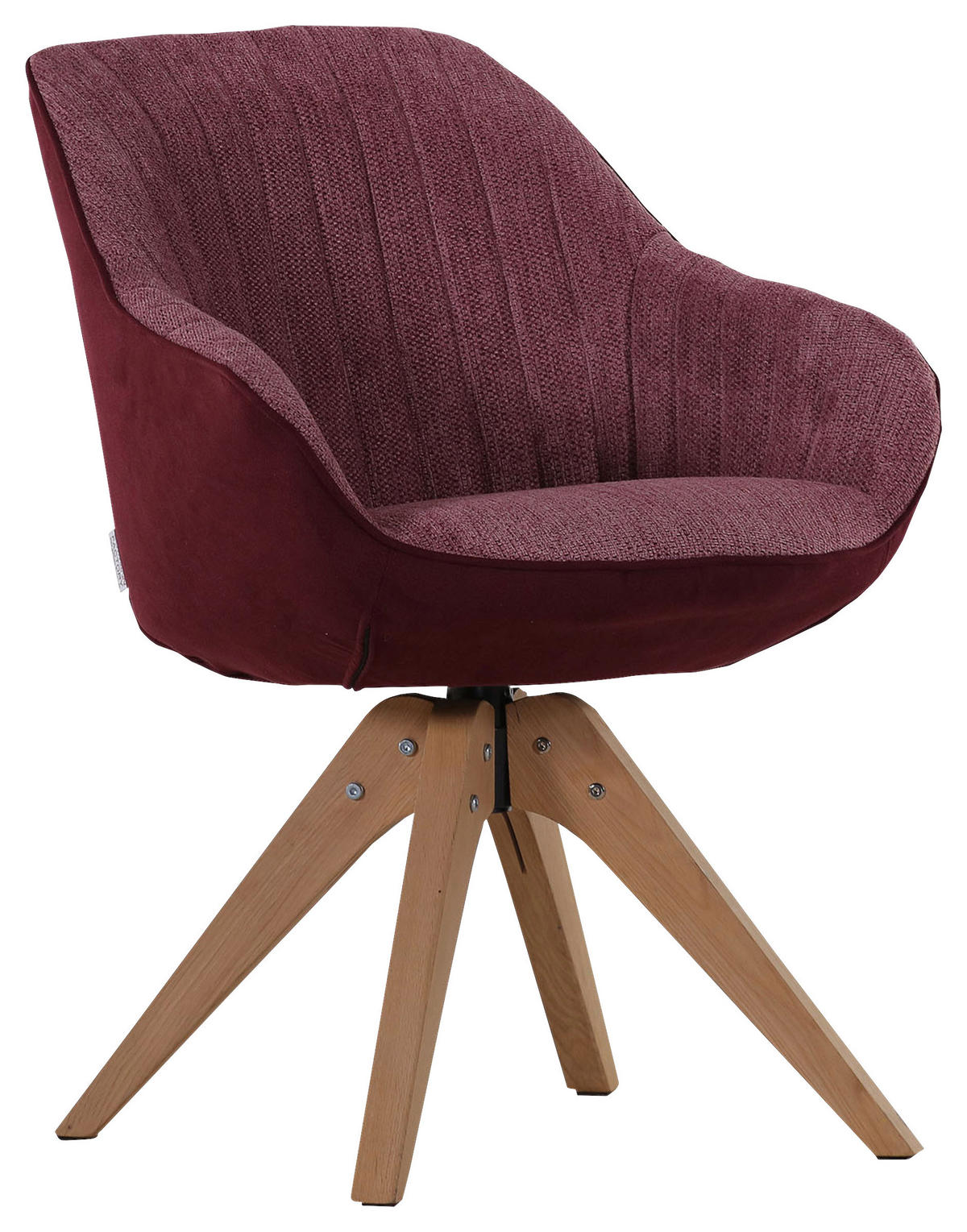 ŽIDLE S PODRUČKAMI, velur, terracotta - barvy dubu/terracotta, Design, dřevo/textil (60/83/65cm) - Hom`in