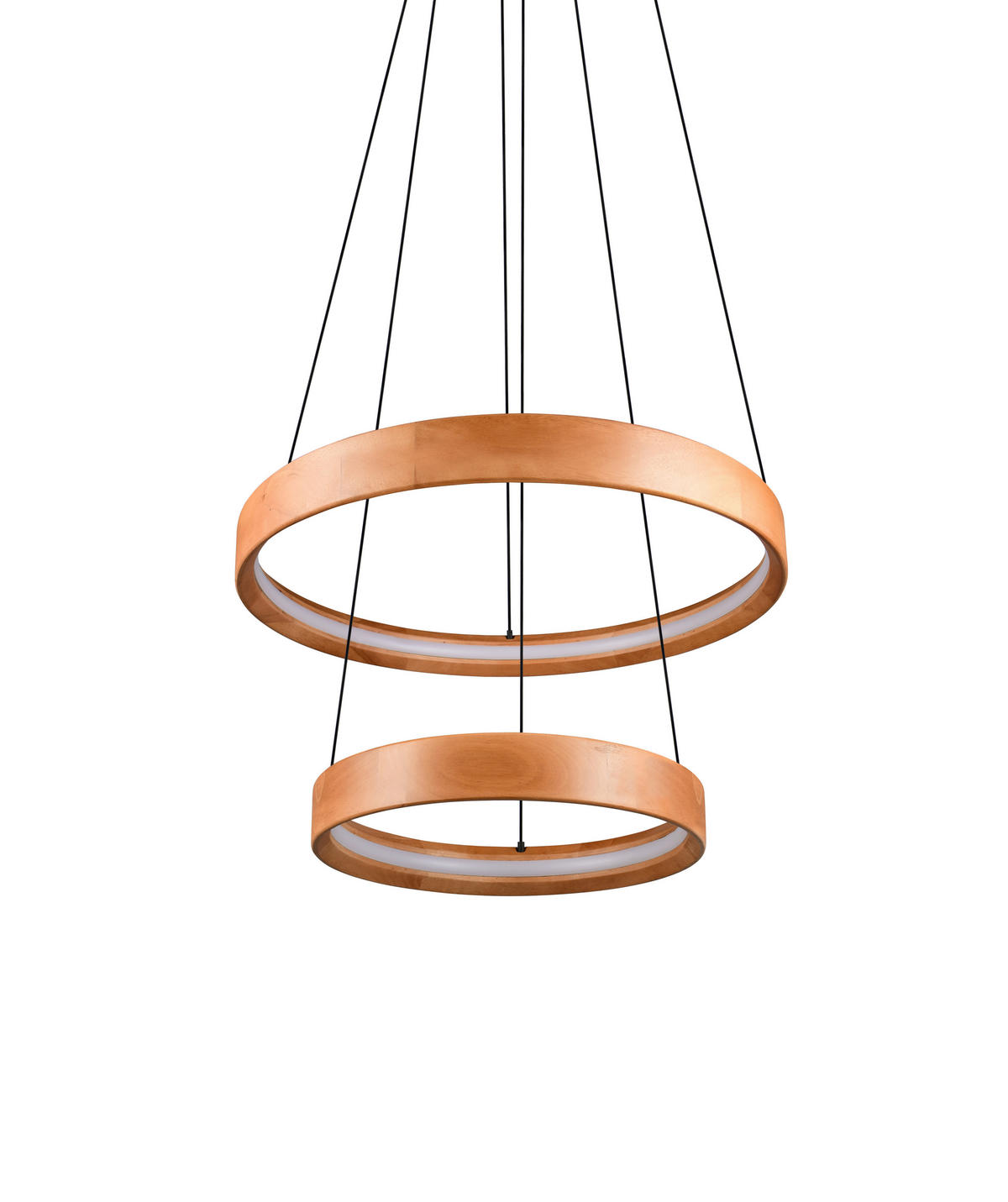 LED-PENDELLEUCHTE Lynwood 60/150 cm   - Schwarz/Braun, Design, Holz/Metall (60/150cm) - Trio Leuchten
