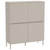HIGHBOARD , 100/122/35 cm,  - Kaschmir, Design, Holzwerkstoff/Metall (100/122/35cm) - home24