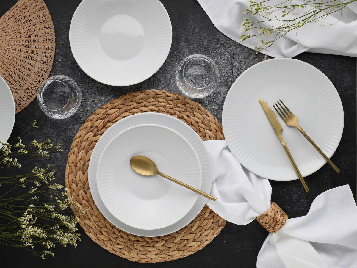 JÍDELNÍ SOUPRAVA, porcelán - bílá, Design, keramika - Creatable