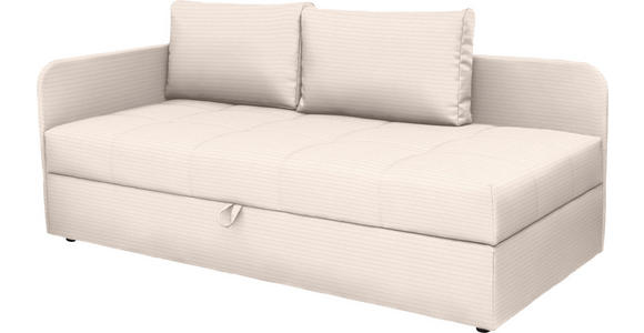 LIEGE  in Cord Creme  - Creme/Schwarz, Basics, Kunststoff/Textil (95/90/205cm) - Xora