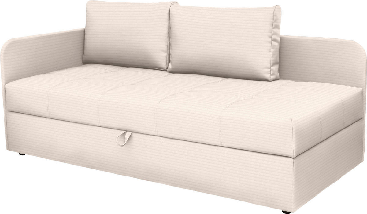 LIEGE Cord Creme  - Creme/Schwarz, Basics, Kunststoff/Textil (95/90/205cm) - Xora