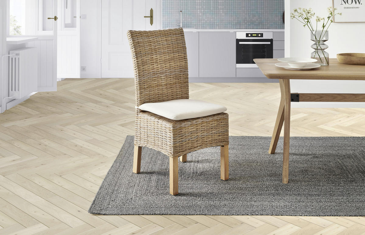 STUHL - Grau, MODERN, Holz (50/105/63cm) - Livetastic