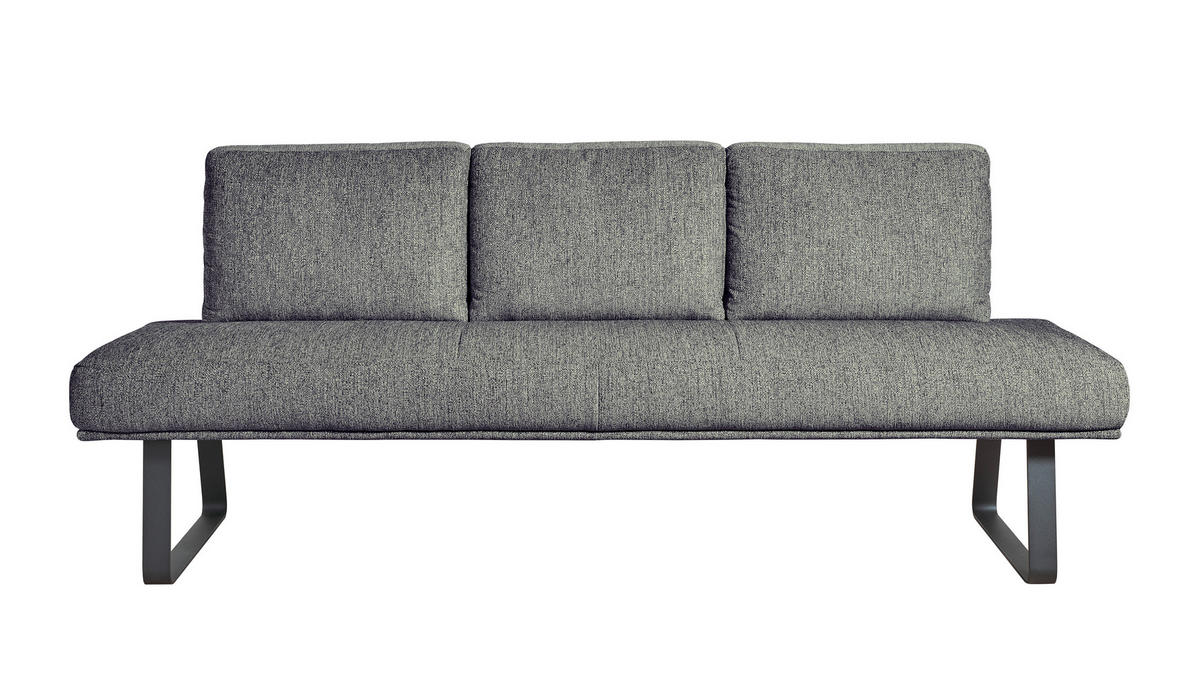 SITZBANK 209/92/78 cm  in Beige  - Beige/Schwarz, Design, Textil/Metall (209/92/78cm) - Dieter Knoll