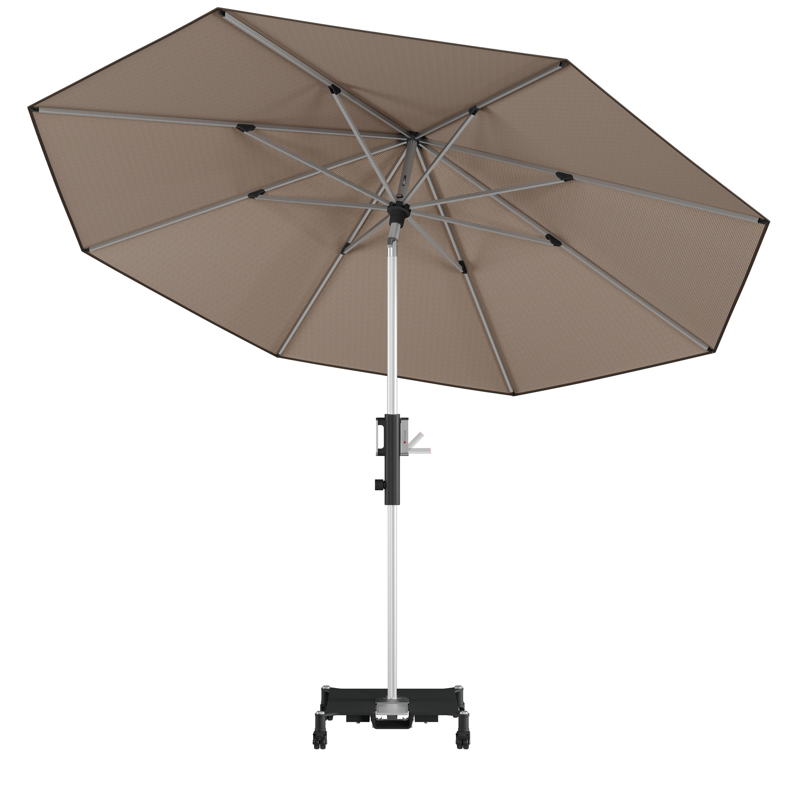 SONNENSCHIRM 315 cm Sandfarben  - Sandfarben/Silberfarben, KONVENTIONELL, Textil/Metall (315/315cm) - KNIRPS