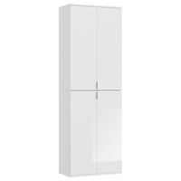 VÍCEÚČELOVÁ SKŘÍŇ, bílá, 65/193/37 cm - bílá/černá, Moderní, kov/kompozitní dřevo (65/193/37cm) - MID.YOU