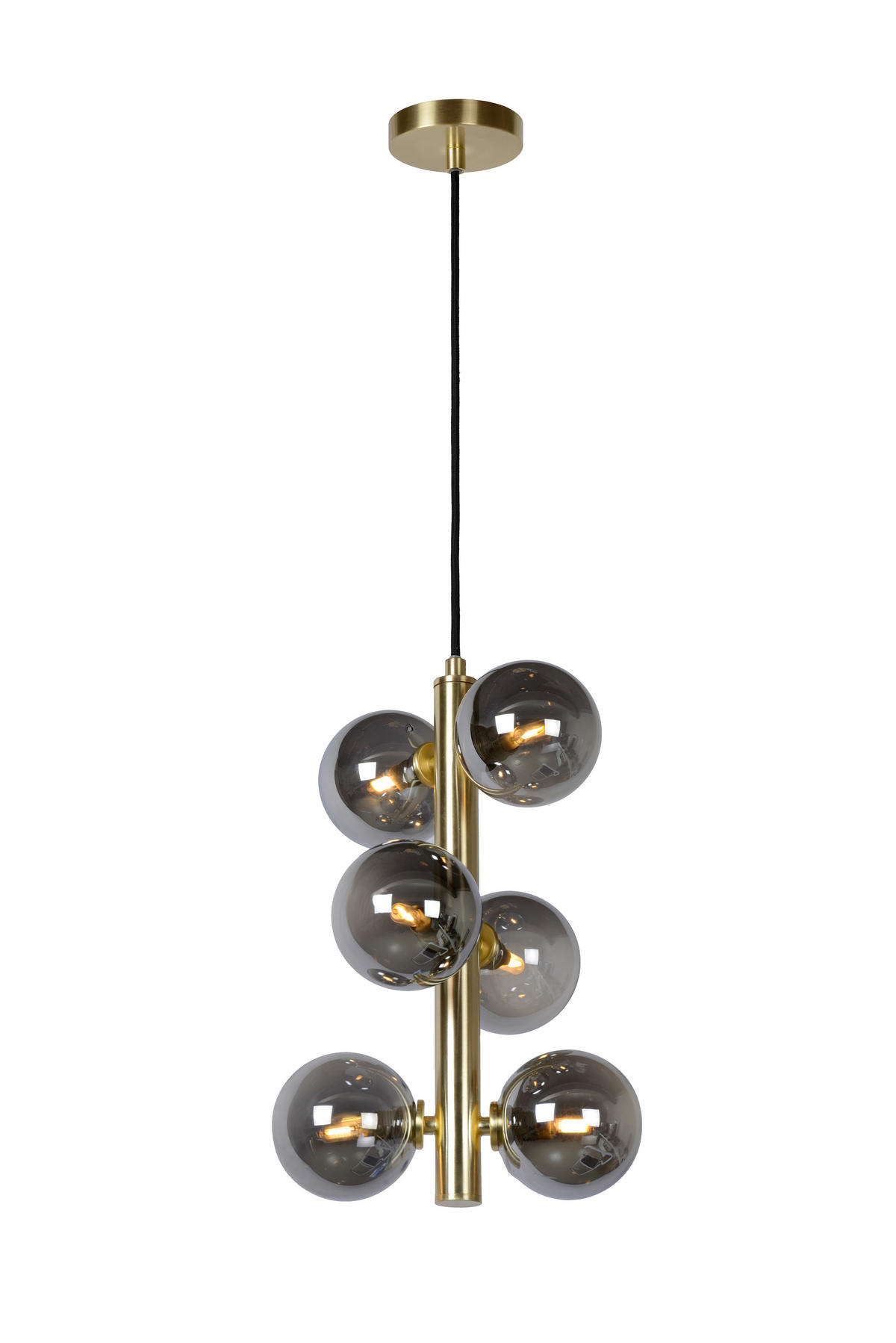 HÄNGELEUCHTE Tycho 25.5/25.5/150 cm   - Messingfarben, Design, Glas (25.5/25.5/150cm) - Lucide