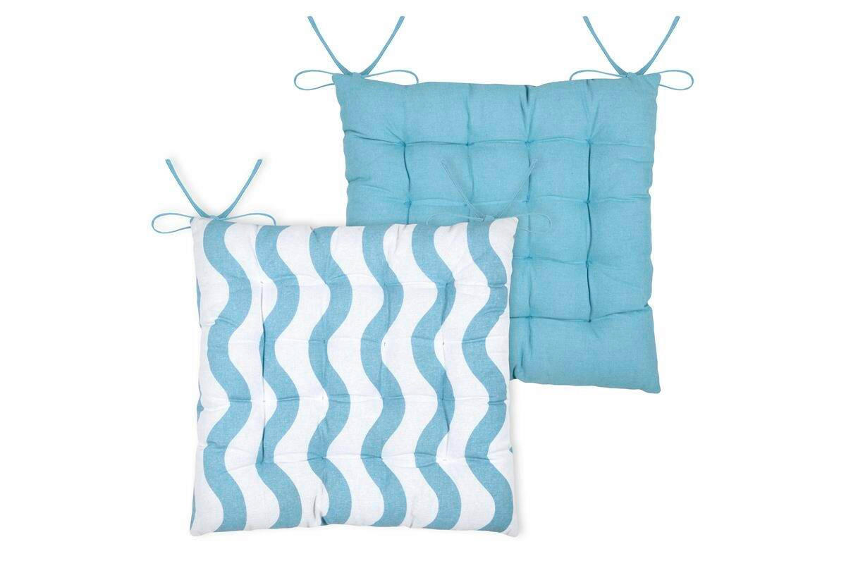 BLAZINA ZA STOL  COOL VIBES 38/38/5 cm             - svetlo modra, Basics, tekstil (38/38/5cm) - Esposa