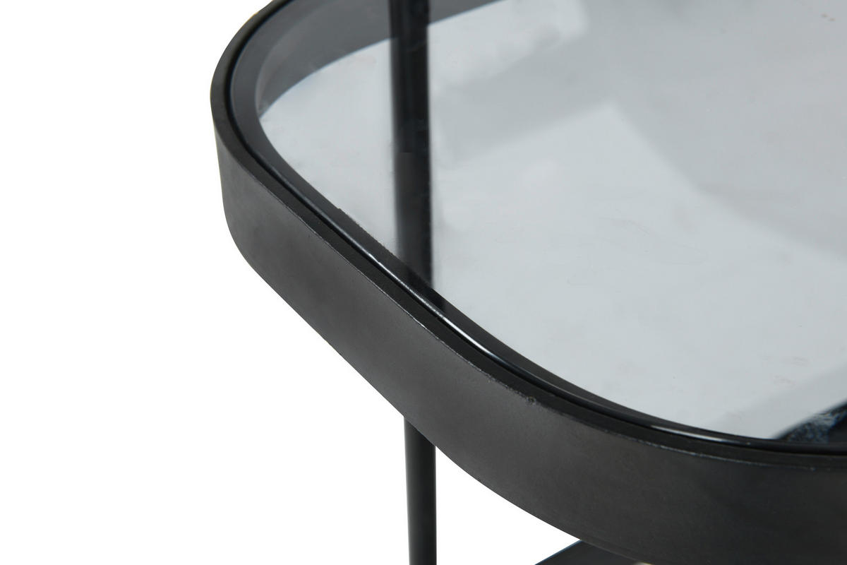 REGAL Schwarz  - Schwarz, Design, Glas/Metall (90/160/38cm) - MID.YOU