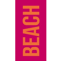 BRISAČA ZA NA PLAŽO  Beach     90/180 cm        rdeča  - rdeča, Konvencionalno, tekstil (90/180cm) - Cawoe