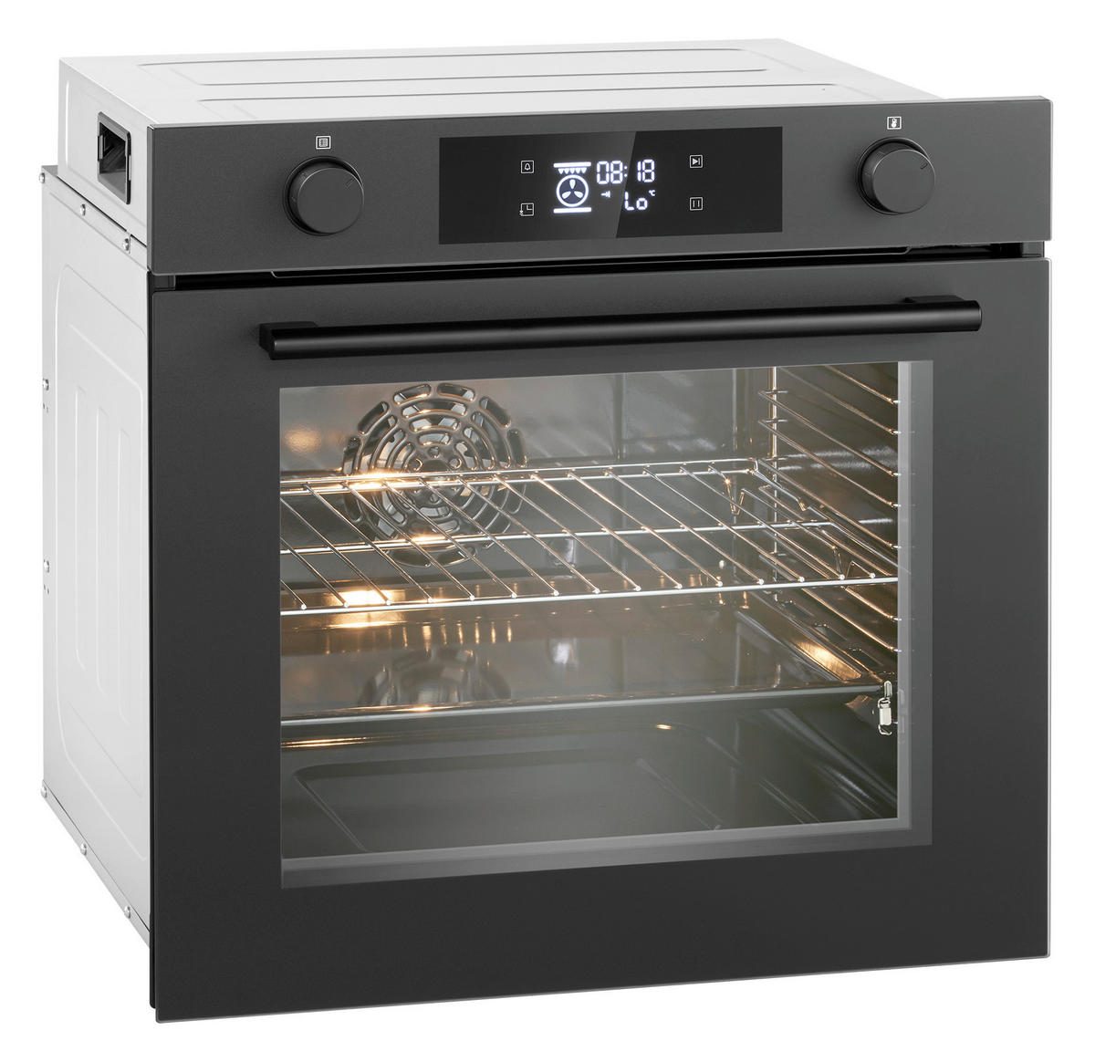 EINBAUBACKOFEN EBO 7913  - Schwarz, Trend, Metall (59,5/59,5/57,5cm) - Bomann