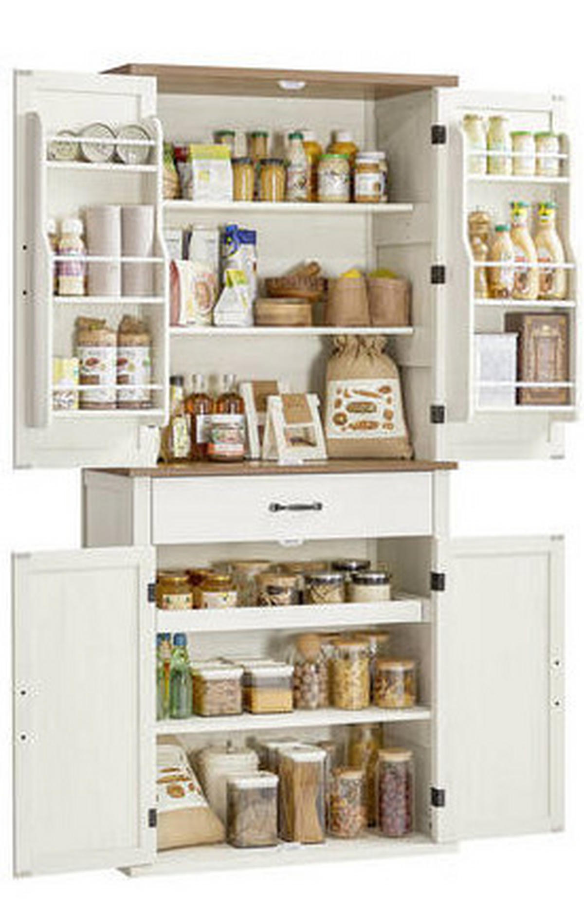 BUFFET 80/178,6/40 cm  in Braun, Weiß  - Schwarz/Weiß, Trend, Holzwerkstoff/Metall (80/178,6/40cm) - Boxxx