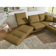 ECKSOFA  in Flachgewebe Schilfgrün  255-365/175-224 cm  - Schilfgrün/Schwarz, Design, Textil/Metall (255-365/175-224cm) - Dieter Knoll