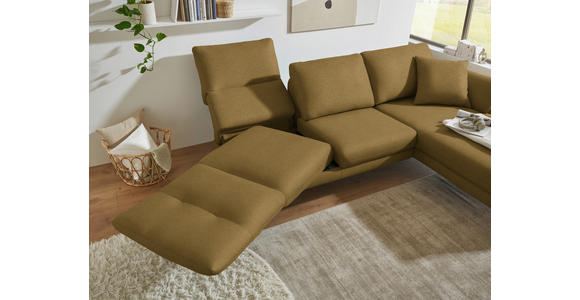 ECKSOFA  in Flachgewebe Schilfgrün  255-365/175-224 cm  - Schilfgrün/Schwarz, Design, Textil/Metall (255-365/175-224cm) - Dieter Knoll